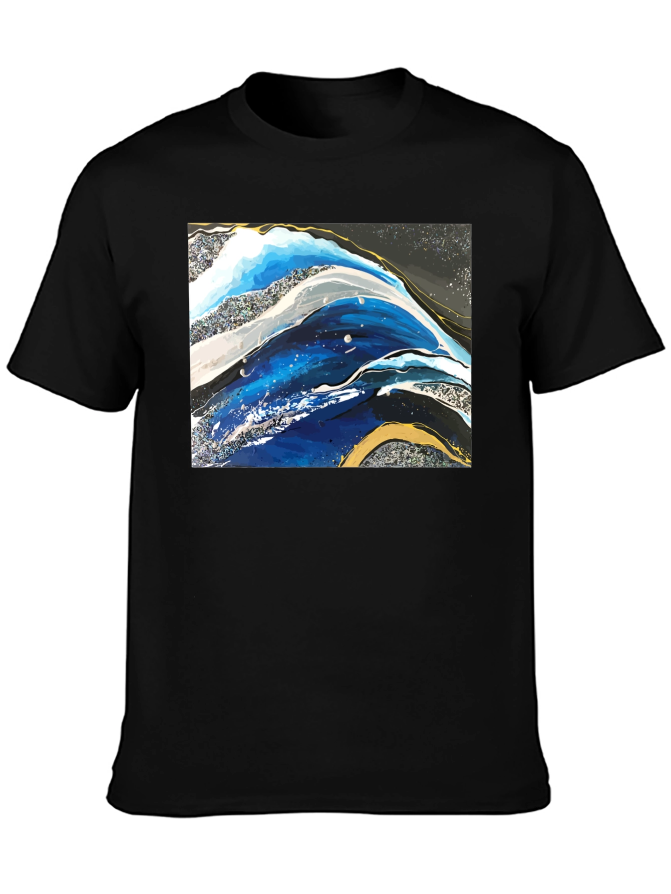 Abstract Art Graphic Tee - Black Unisex T-Shirt