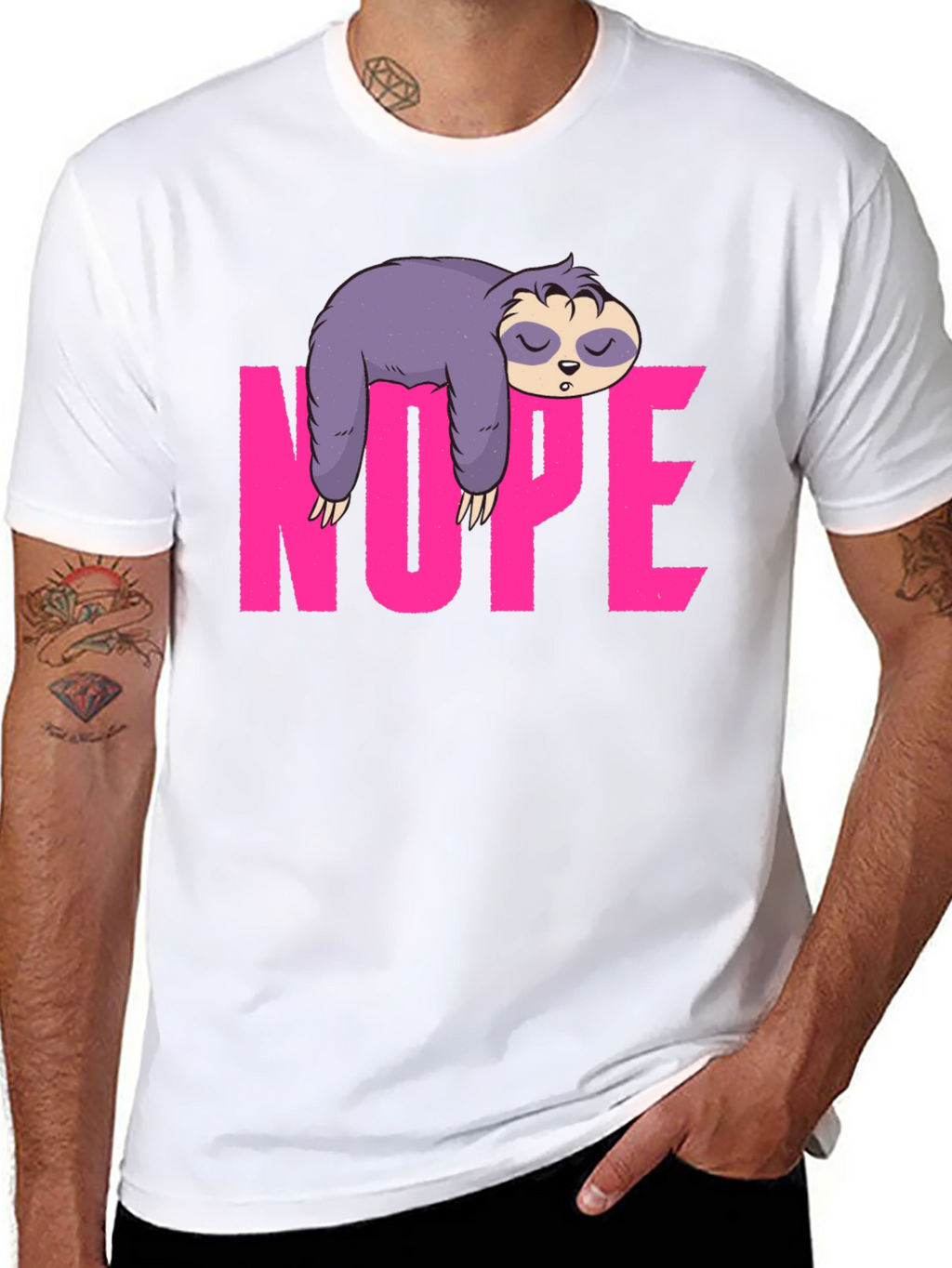 Sloth Nope Graphic Tee - Relaxed Fit