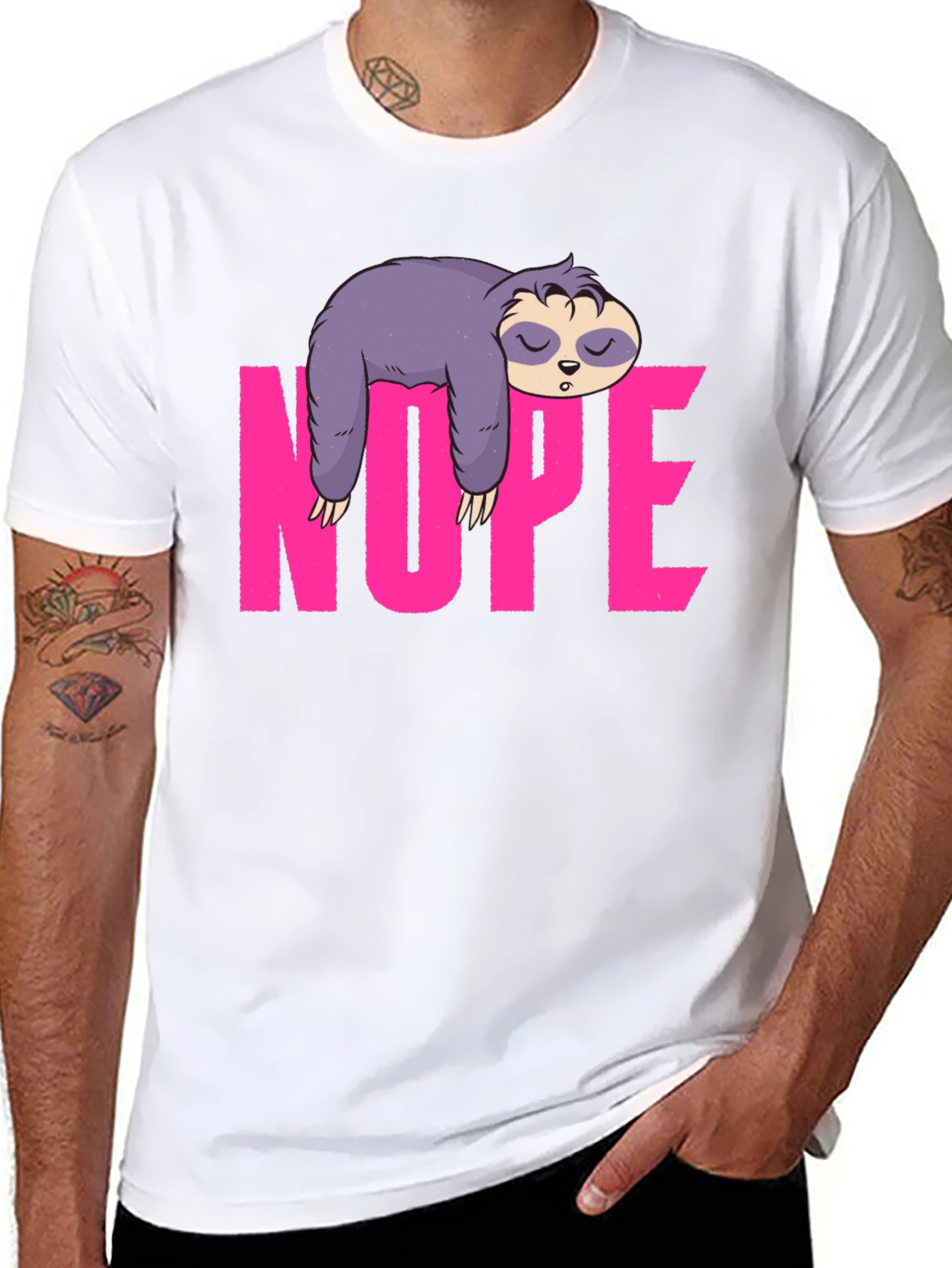 Sloth Nope Graphic Tee - Relaxed Fit
