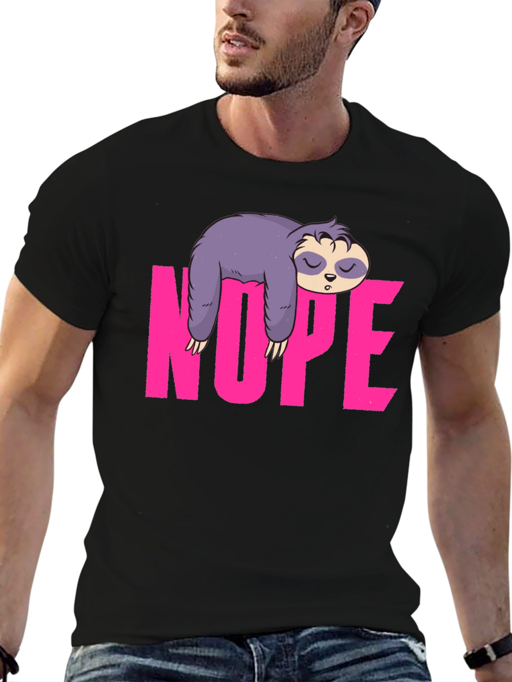 Sloth Nope Graphic Tee - Relaxed Fit