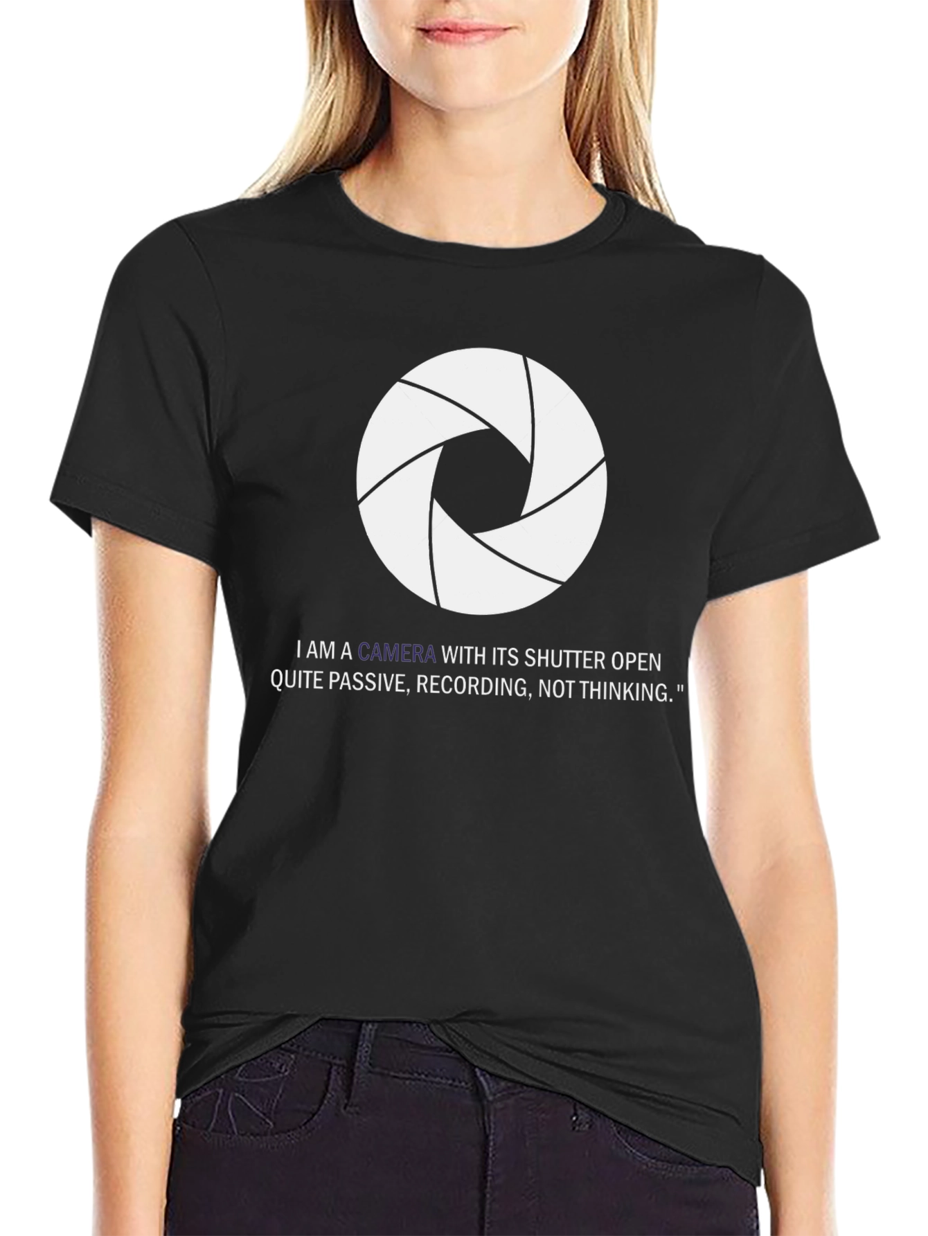 Camera Shutter Open T-Shirt - Passive Recording Tee