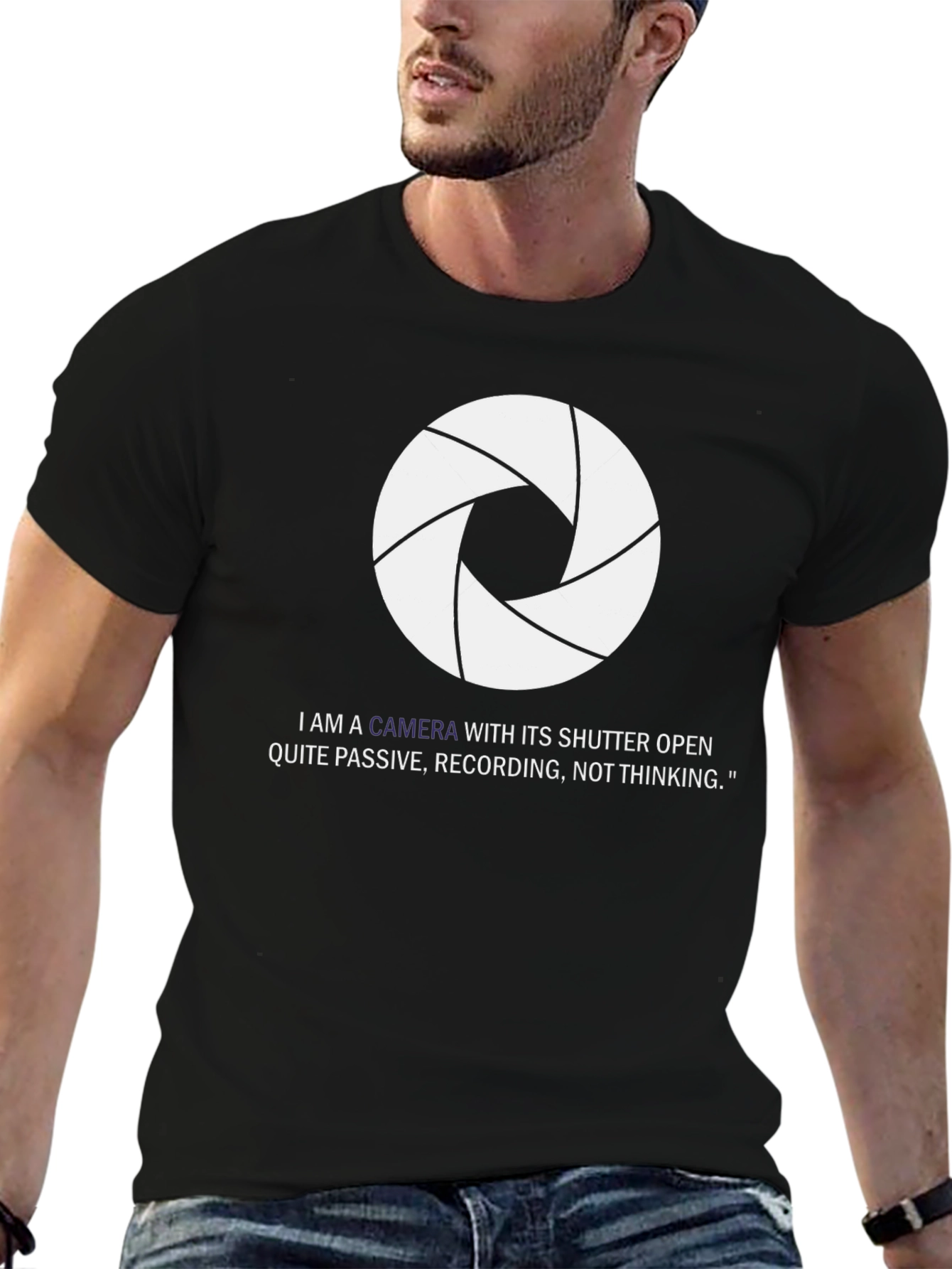 Camera Shutter Open T-Shirt - Passive Recording Tee