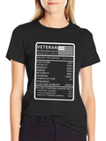 Veteran Nutrition Facts Graphic Tee