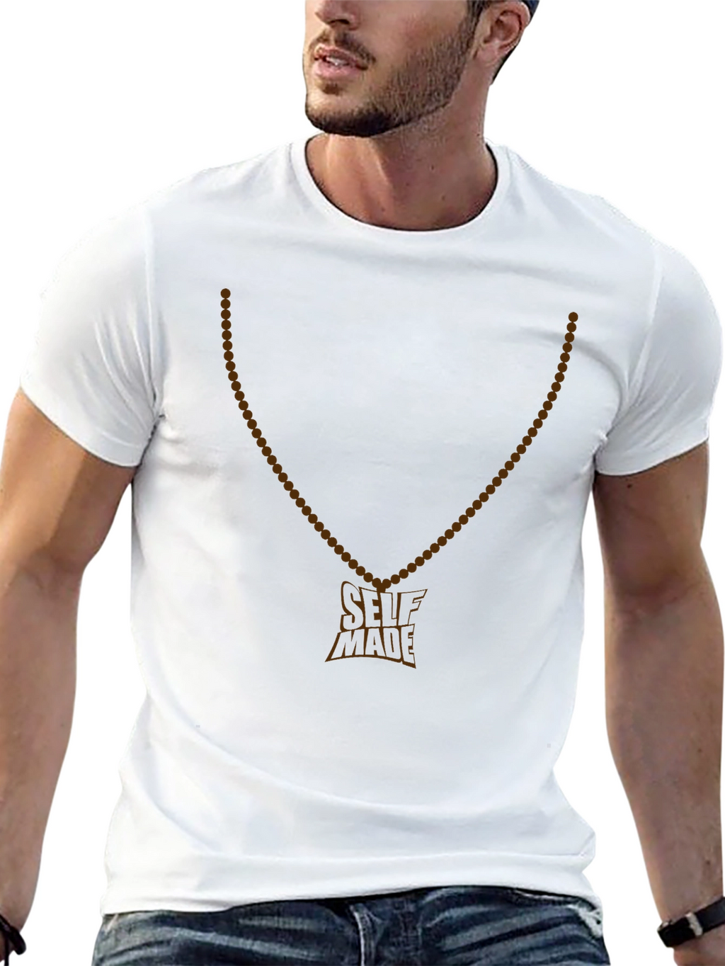 Self Made Pendant T-Shirt - Stylish Graphic Tee