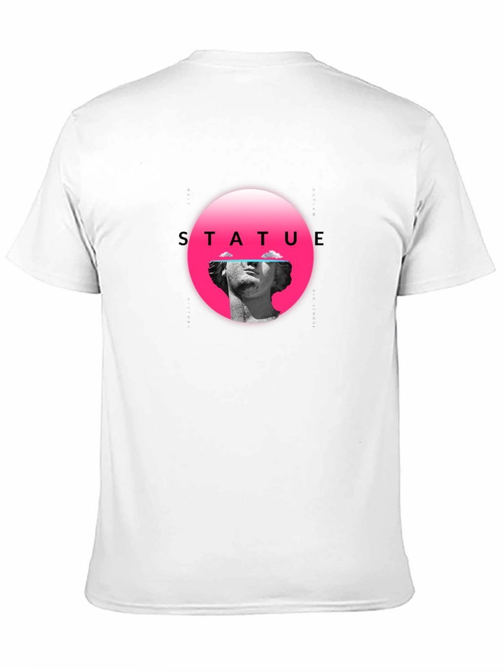 Statue Graphic Tee - Black Crew Neck