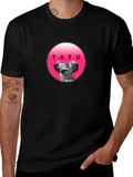 Statue Graphic Tee - Black Crew Neck