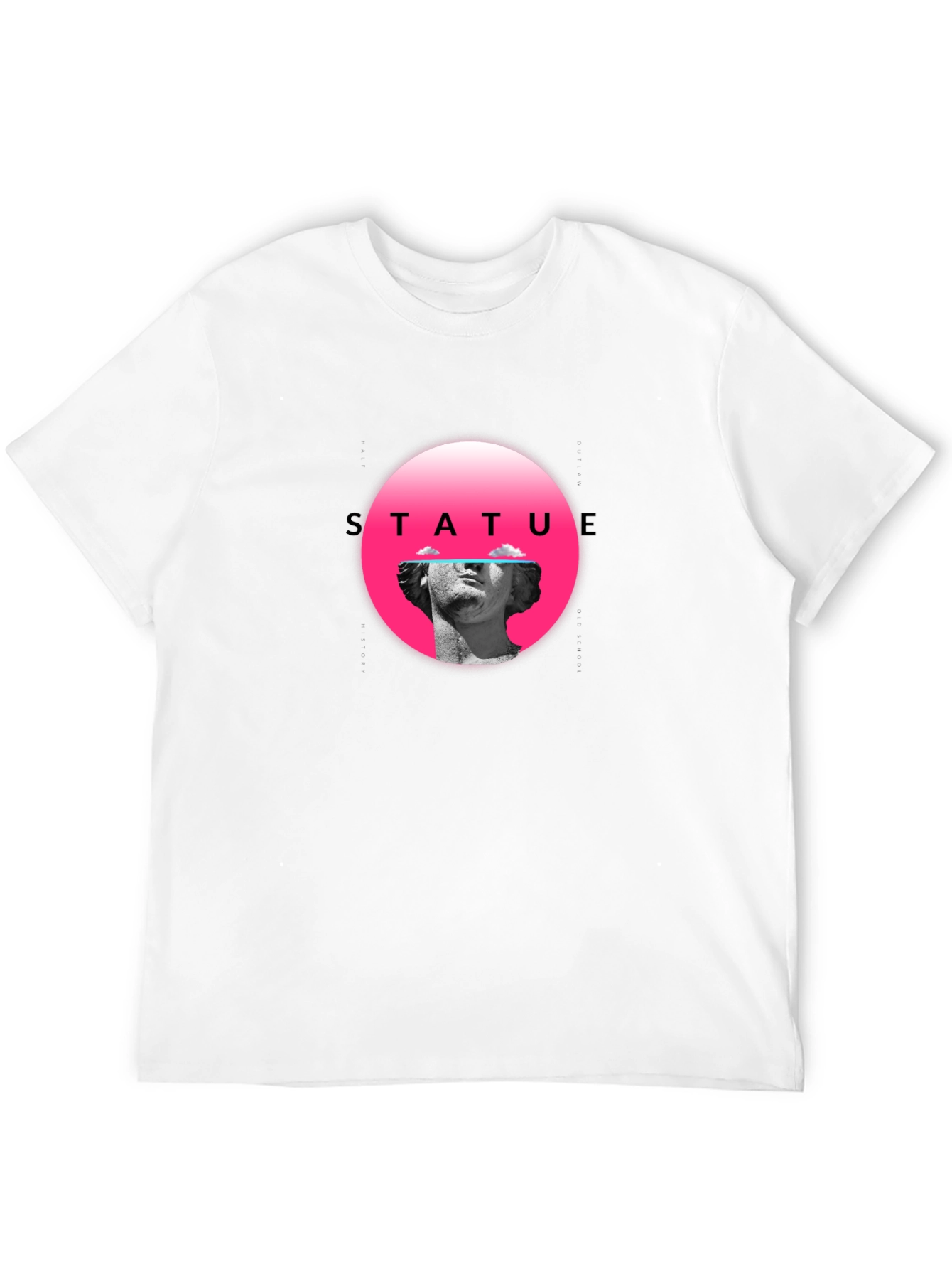 Statue Graphic Tee - Black Crew Neck