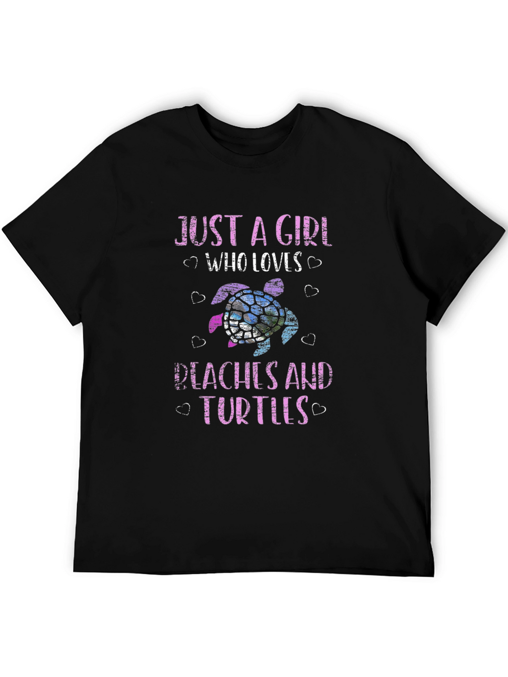Just a Girl Who Loves Peaches and Turtles T-Shirt