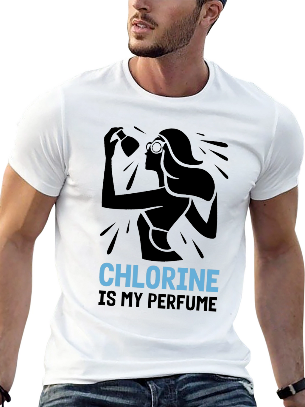 Chlorine Perfume T-Shirt - Swimmer Apparel