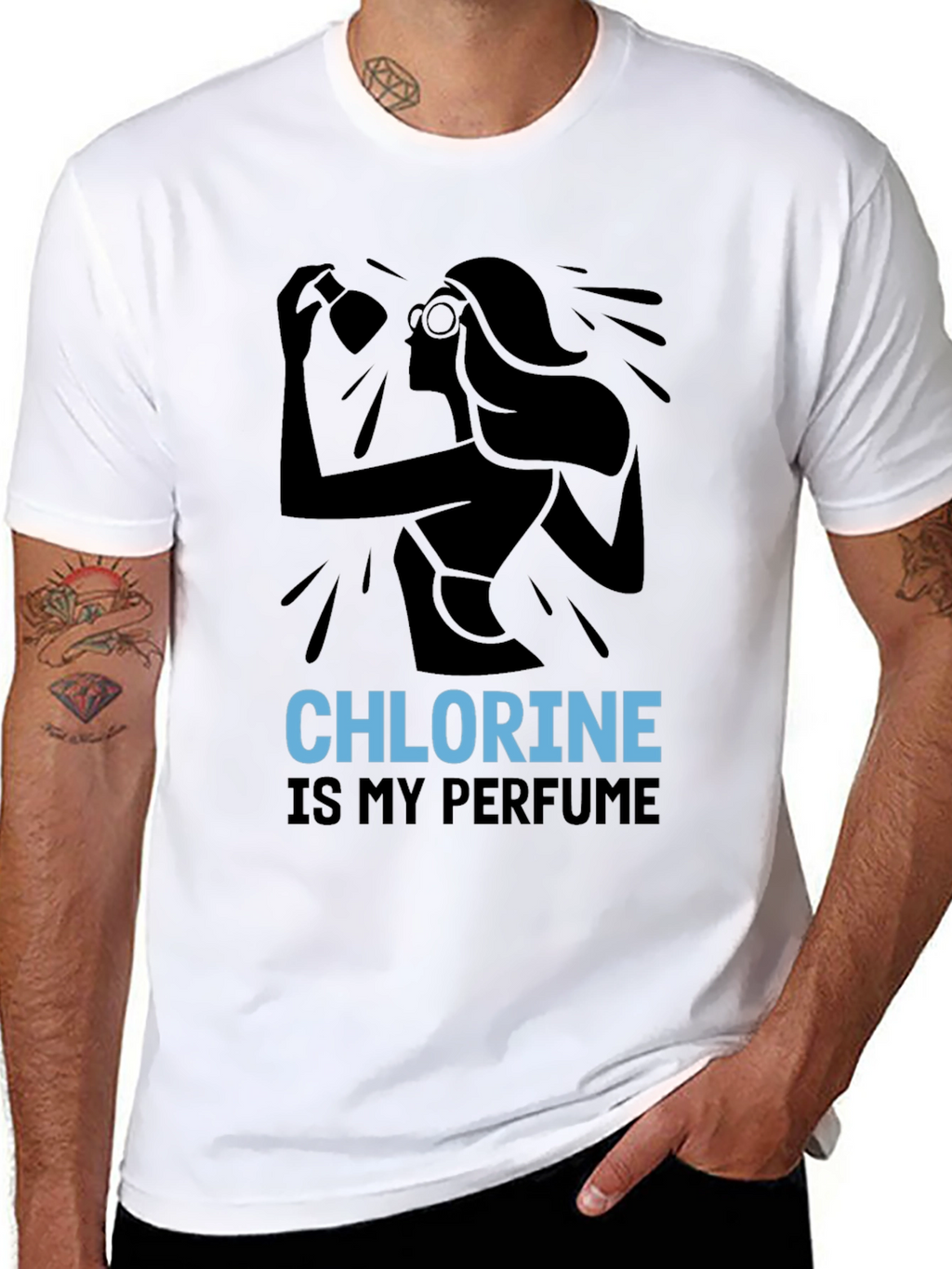 Chlorine Perfume T-Shirt - Swimmer Apparel