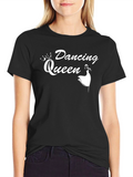 Dancing Queen T-Shirt - Black Cotton Tee