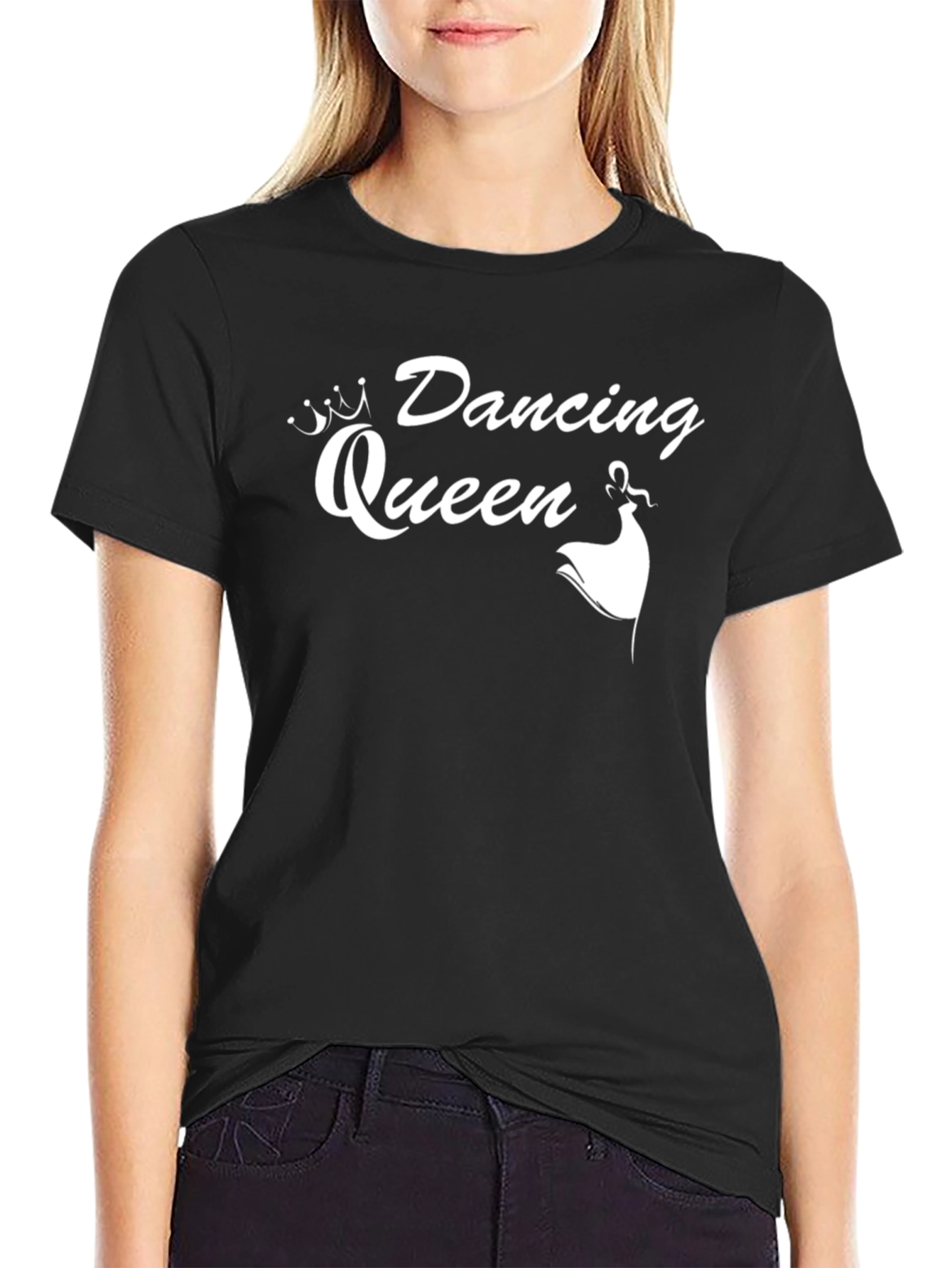 Dancing Queen T-Shirt - Black Cotton Tee