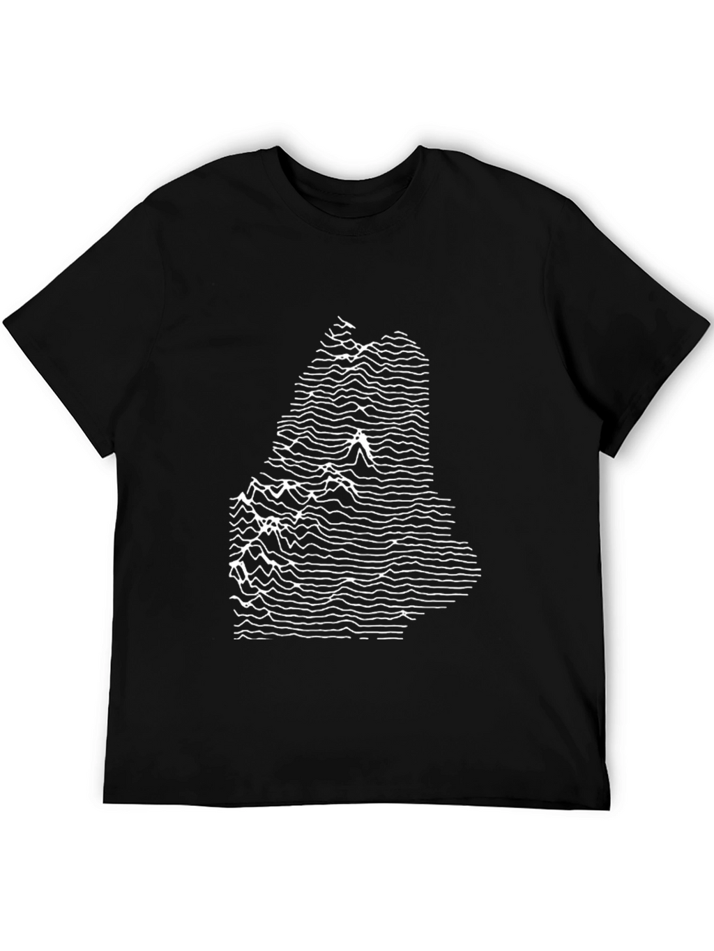 Abstract Maine State Graphic Tee - Black