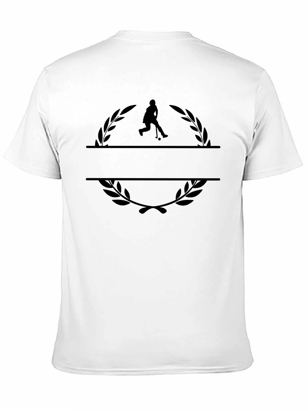 Hockey Player Laurel Branch Black T-Shirt