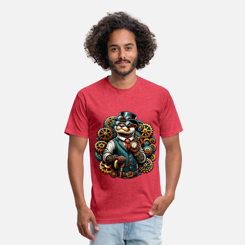 Steampunk Otter with Gears and Clock