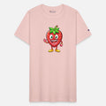 Strawberry Cartoon Character Smiling and Healthy