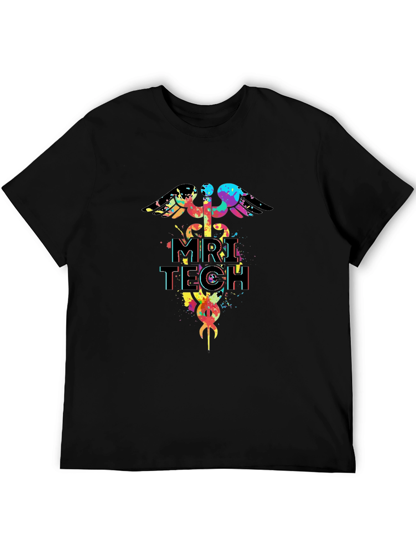 MRI Tech Colorful Caduceus T-Shirt