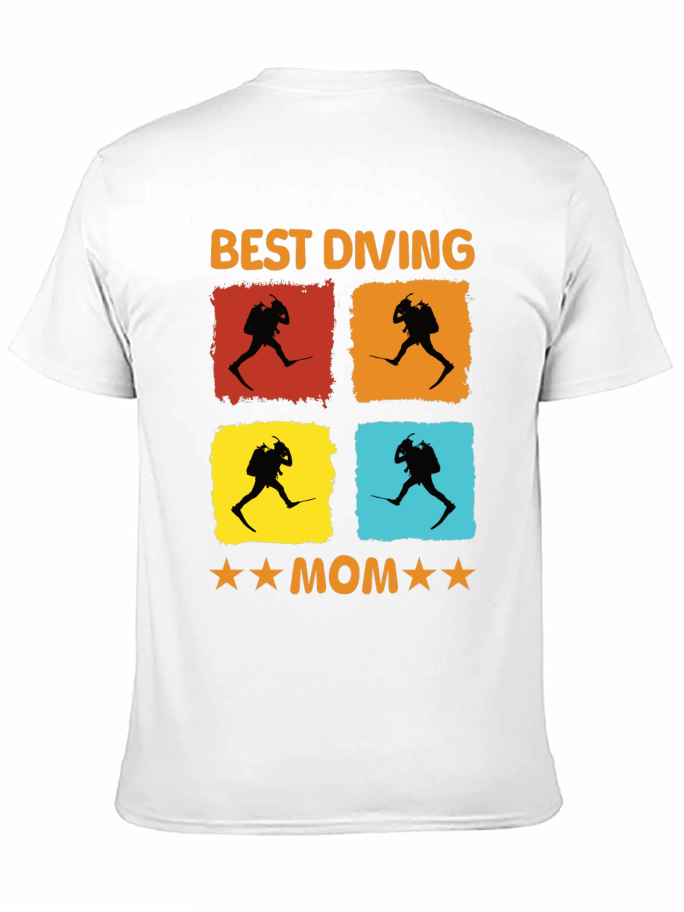 Best Diving Mom T-Shirt | Diver Silhouette Graphic Tee