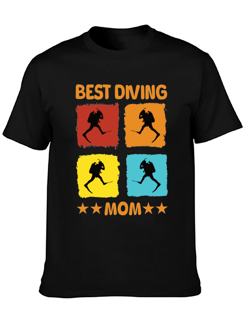 Best Diving Mom T-Shirt | Diver Silhouette Graphic Tee