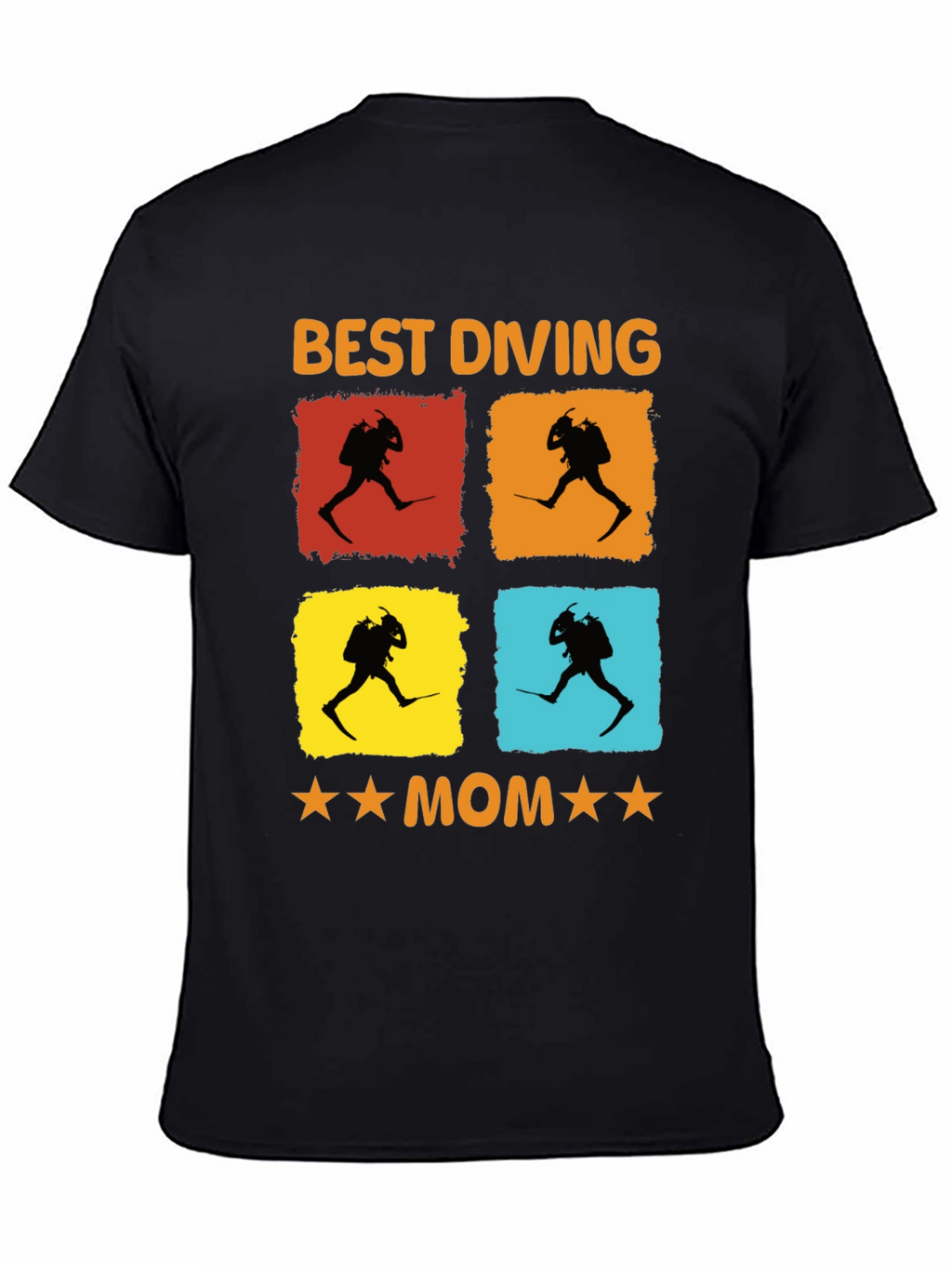 Best Diving Mom T-Shirt | Diver Silhouette Graphic Tee