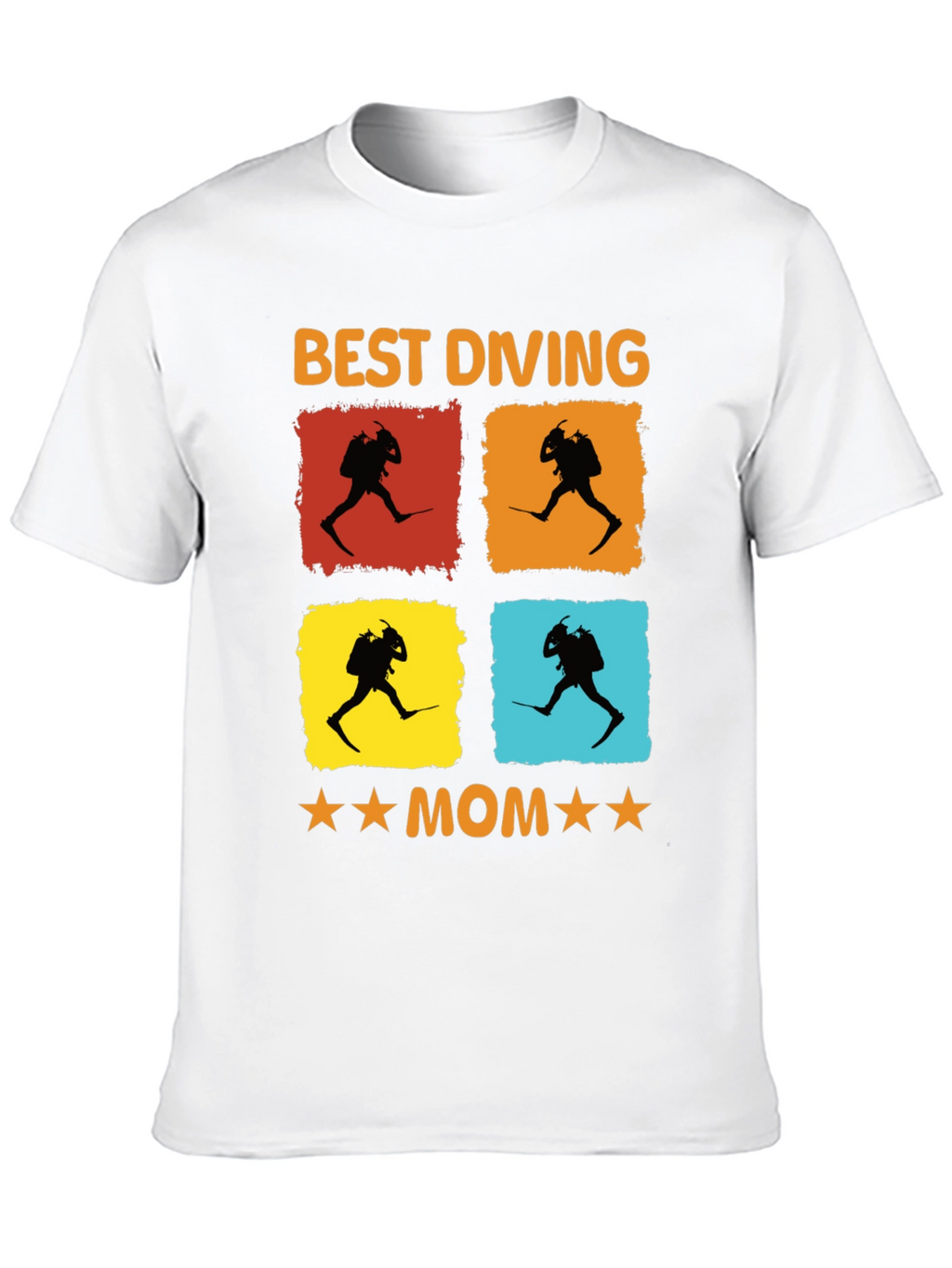 Best Diving Mom T-Shirt | Diver Silhouette Graphic Tee