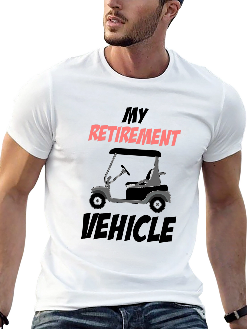 Retirement Vehicle Golf Cart Graphic Tee