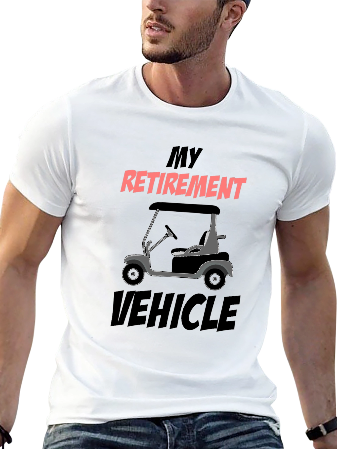 Retirement Vehicle Golf Cart Graphic Tee