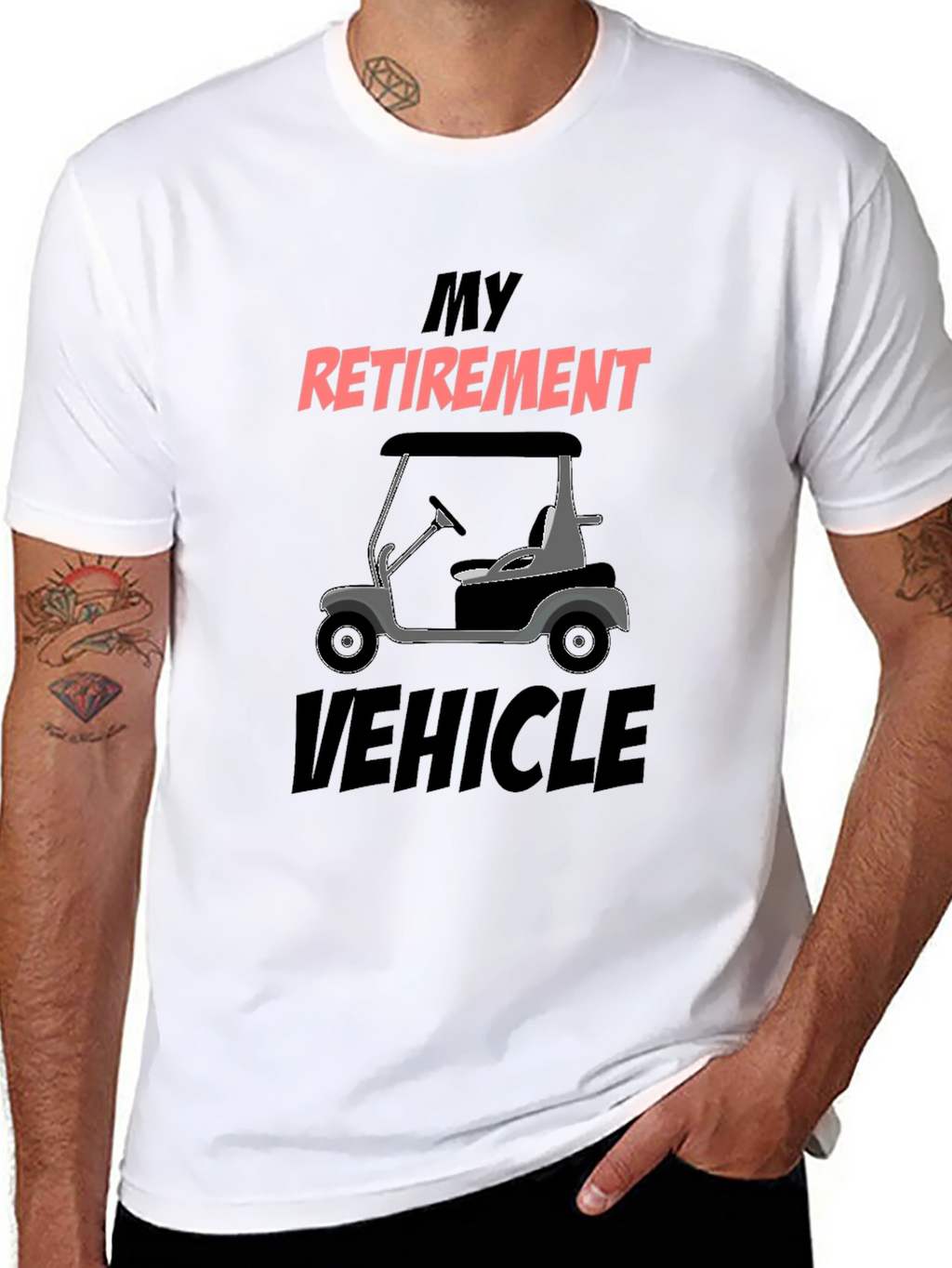 Retirement Vehicle Golf Cart Graphic Tee