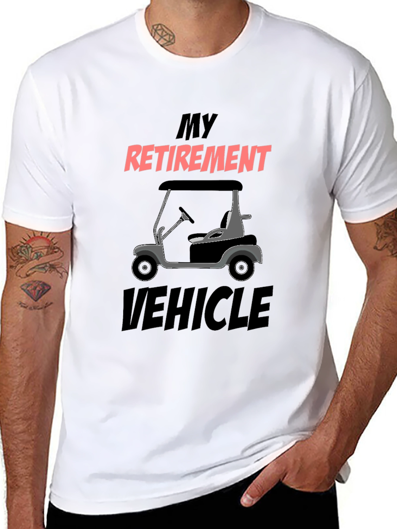 Retirement Vehicle Golf Cart Graphic Tee