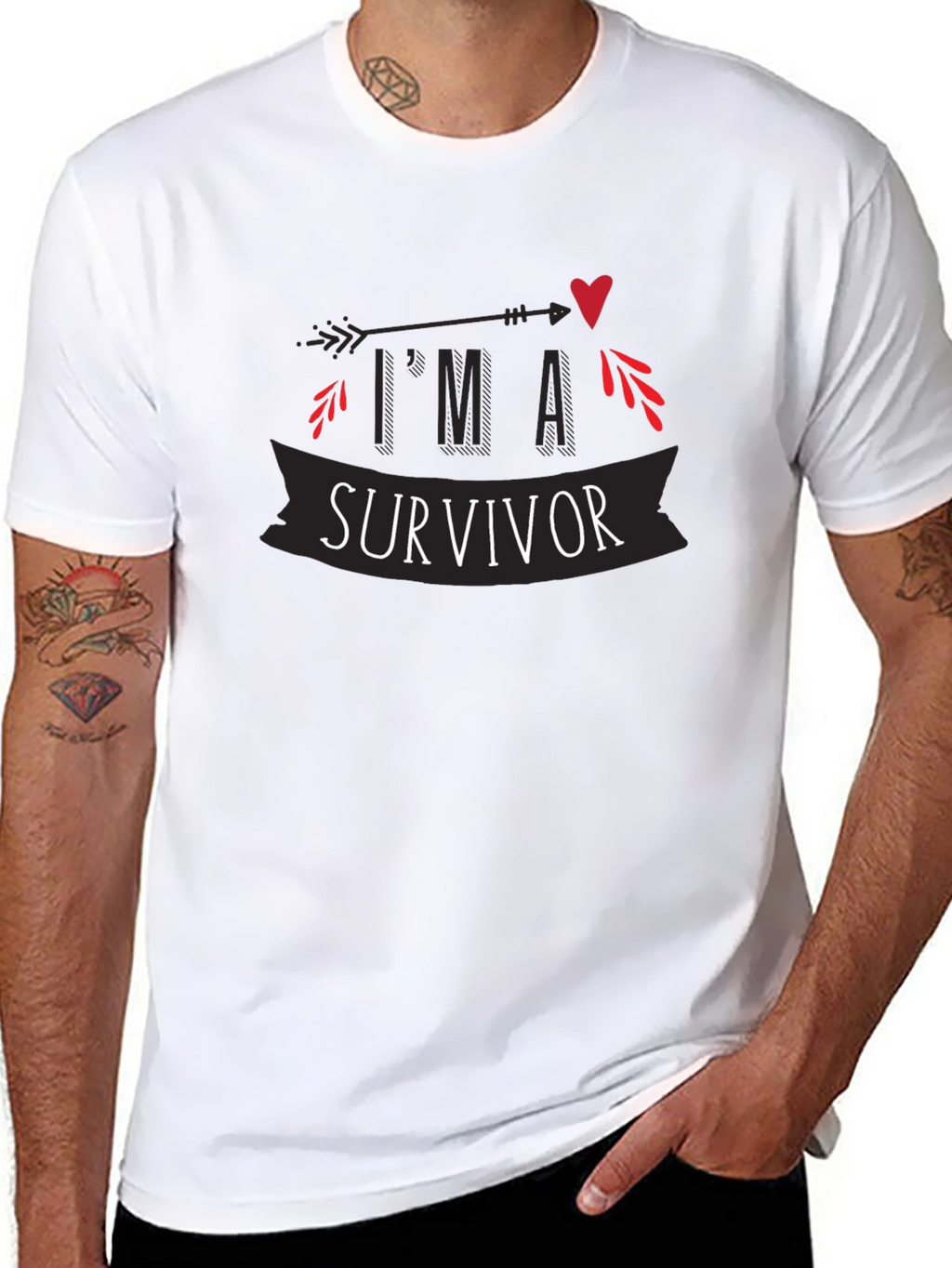 Survivor Graphic Tee - Arrow Heart Design