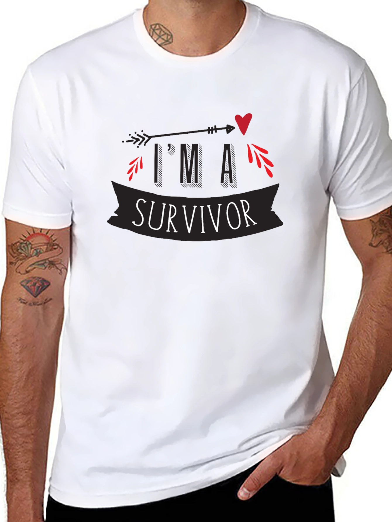 Survivor Graphic Tee - Arrow Heart Design