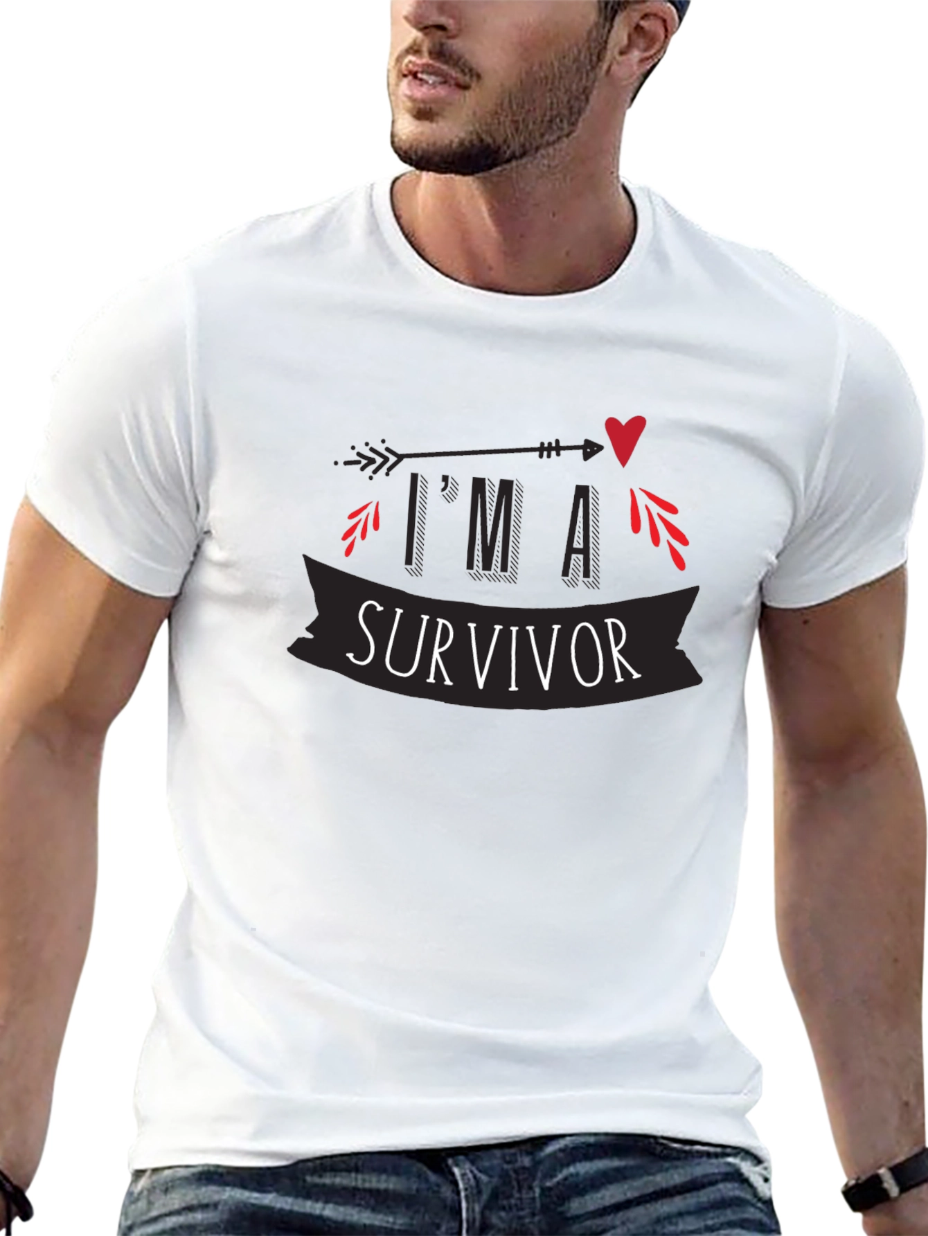 Survivor Graphic Tee - Arrow Heart Design
