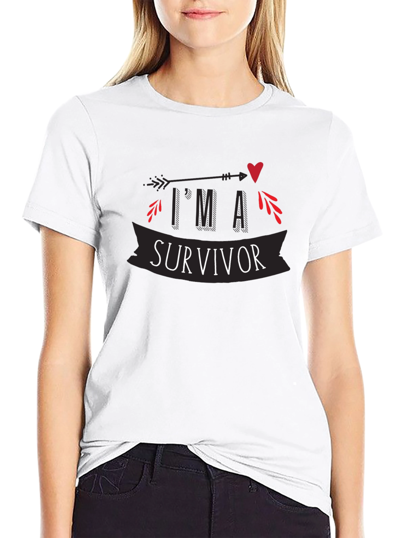 Survivor Graphic Tee - Arrow Heart Design