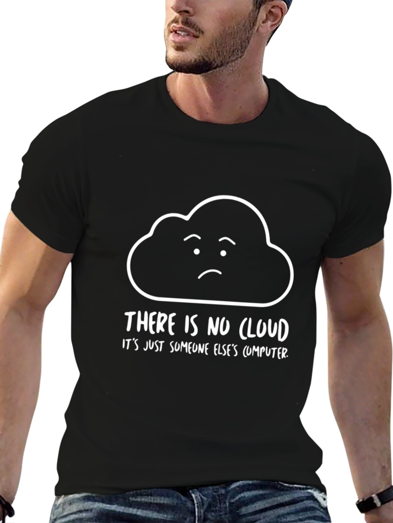 Funny No Cloud Graphic T-Shirt