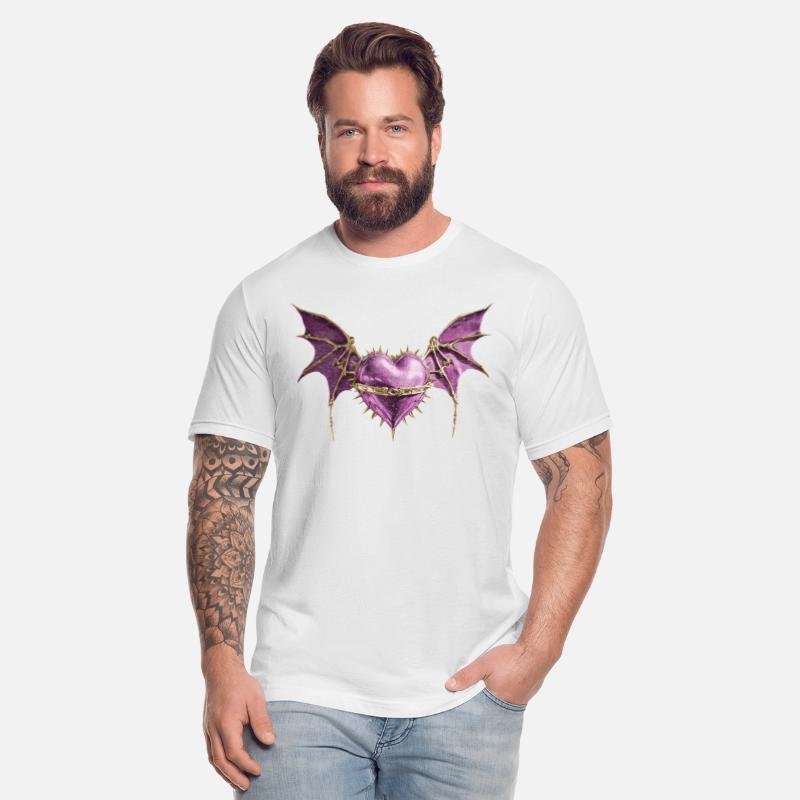 Surreal Gothic Heart with Bat Wings