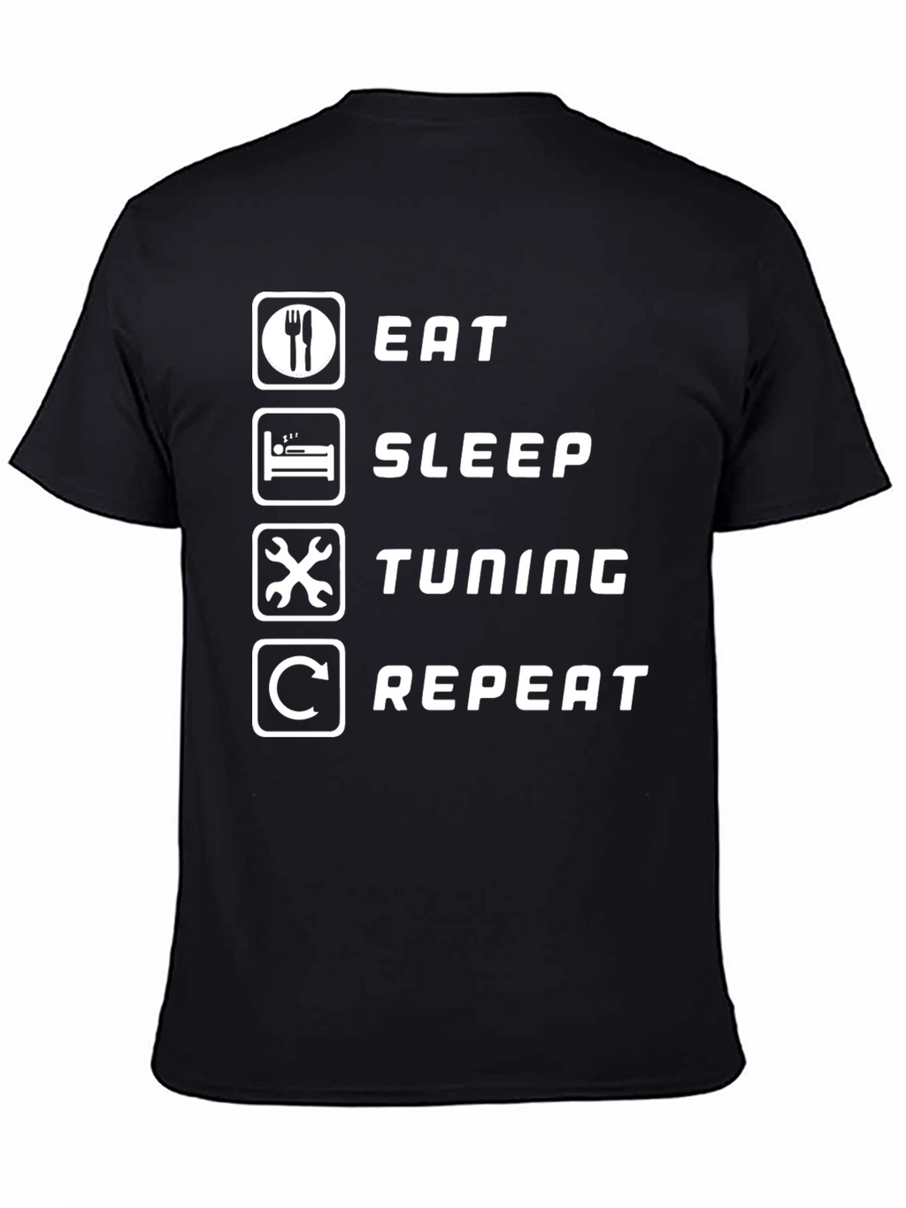 Eat Sleep Tuning Repeat Graphic Tee - Black T-Shirt