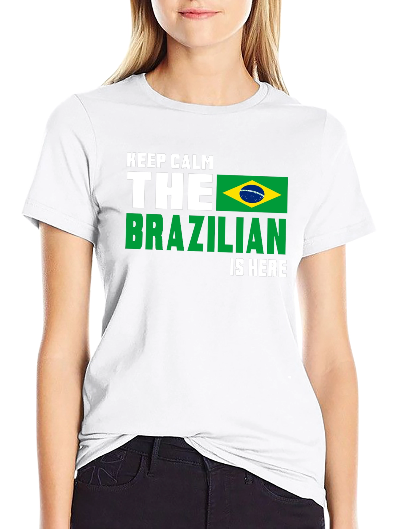 Keep Calm Brazilian Is Here T-Shirt - Black
