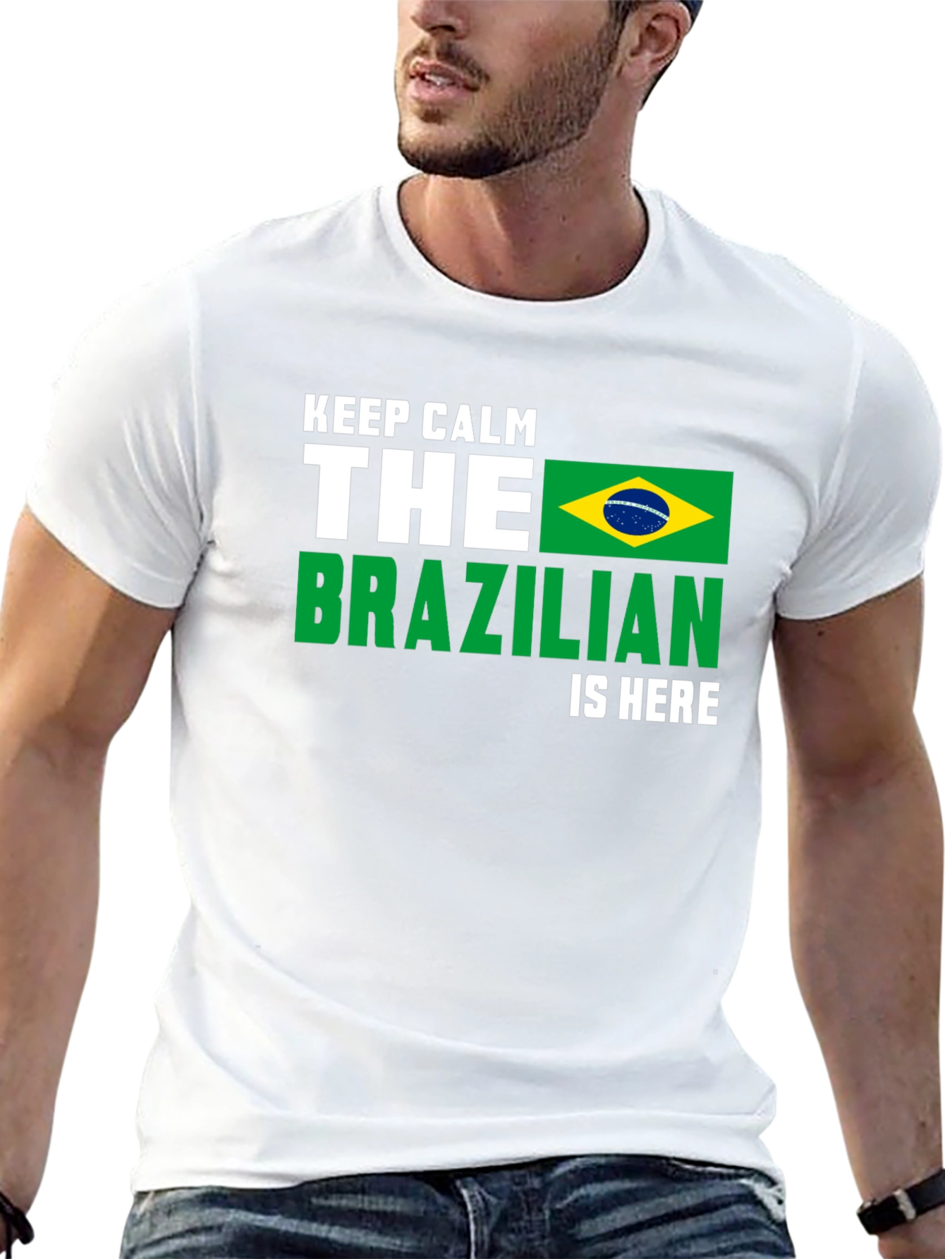 Keep Calm Brazilian Is Here T-Shirt - Black