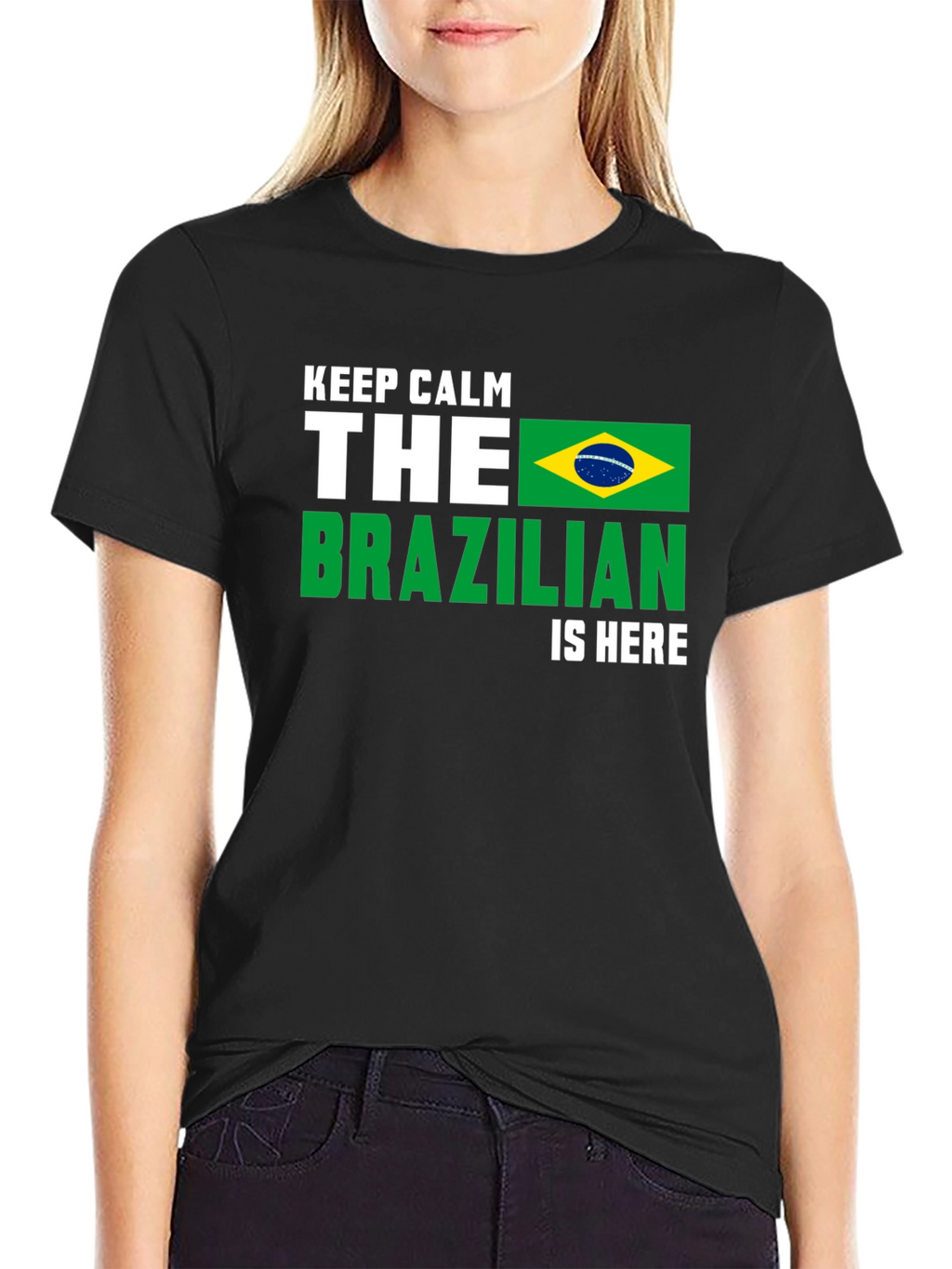 Keep Calm Brazilian Is Here T-Shirt - Black