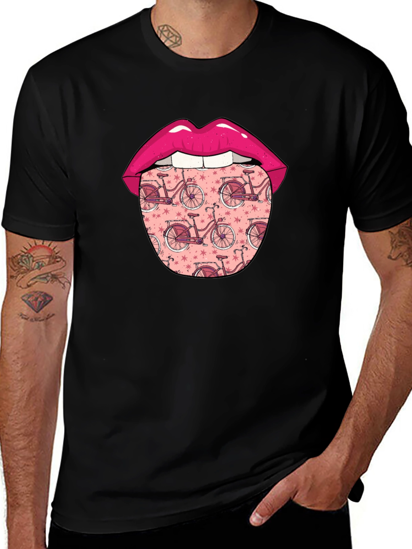 Funky Tongue Bicycle Print Tee