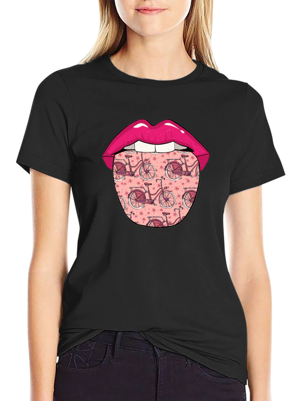 Funky Tongue Bicycle Print Tee