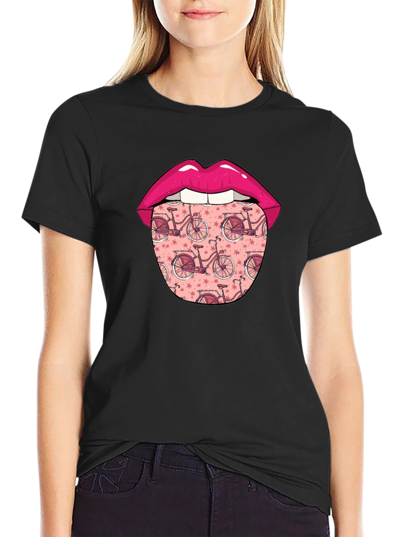 Funky Tongue Bicycle Print Tee
