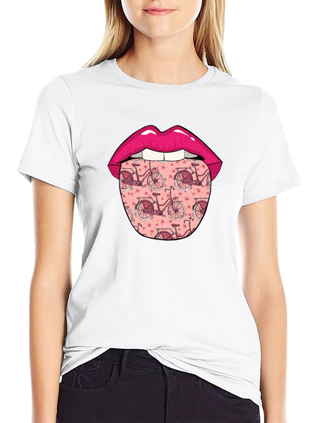 Funky Tongue Bicycle Print Tee