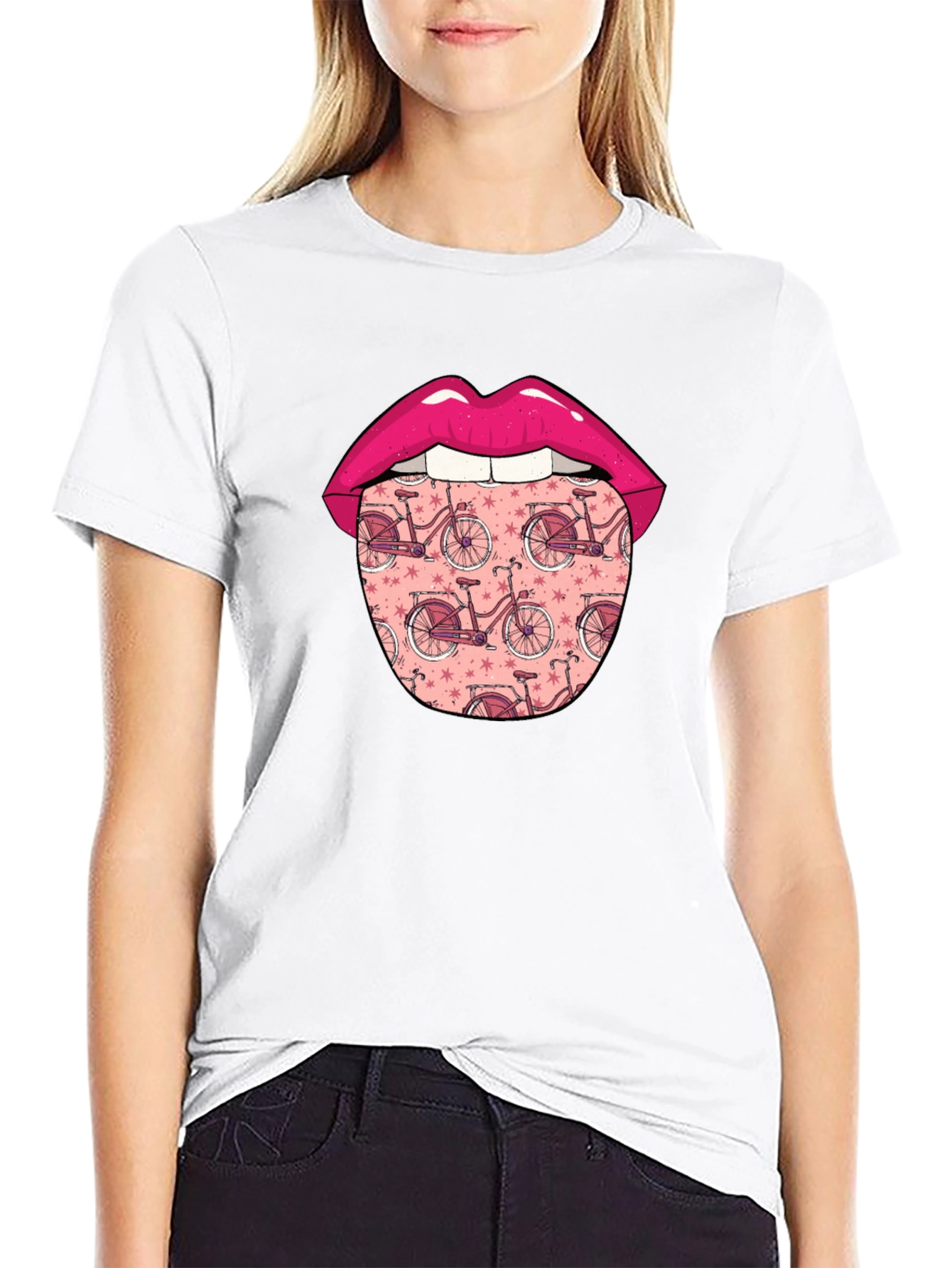 Funky Tongue Bicycle Print Tee