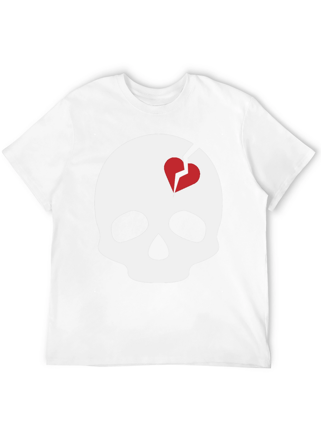 Skull with Broken Heart T-Shirt - Unique Graphic Tee