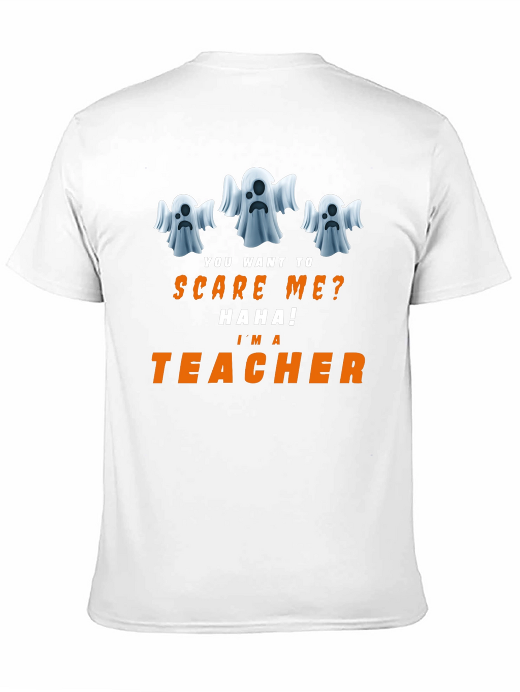 Funny Halloween Teacher T-Shirt - Ghost Design