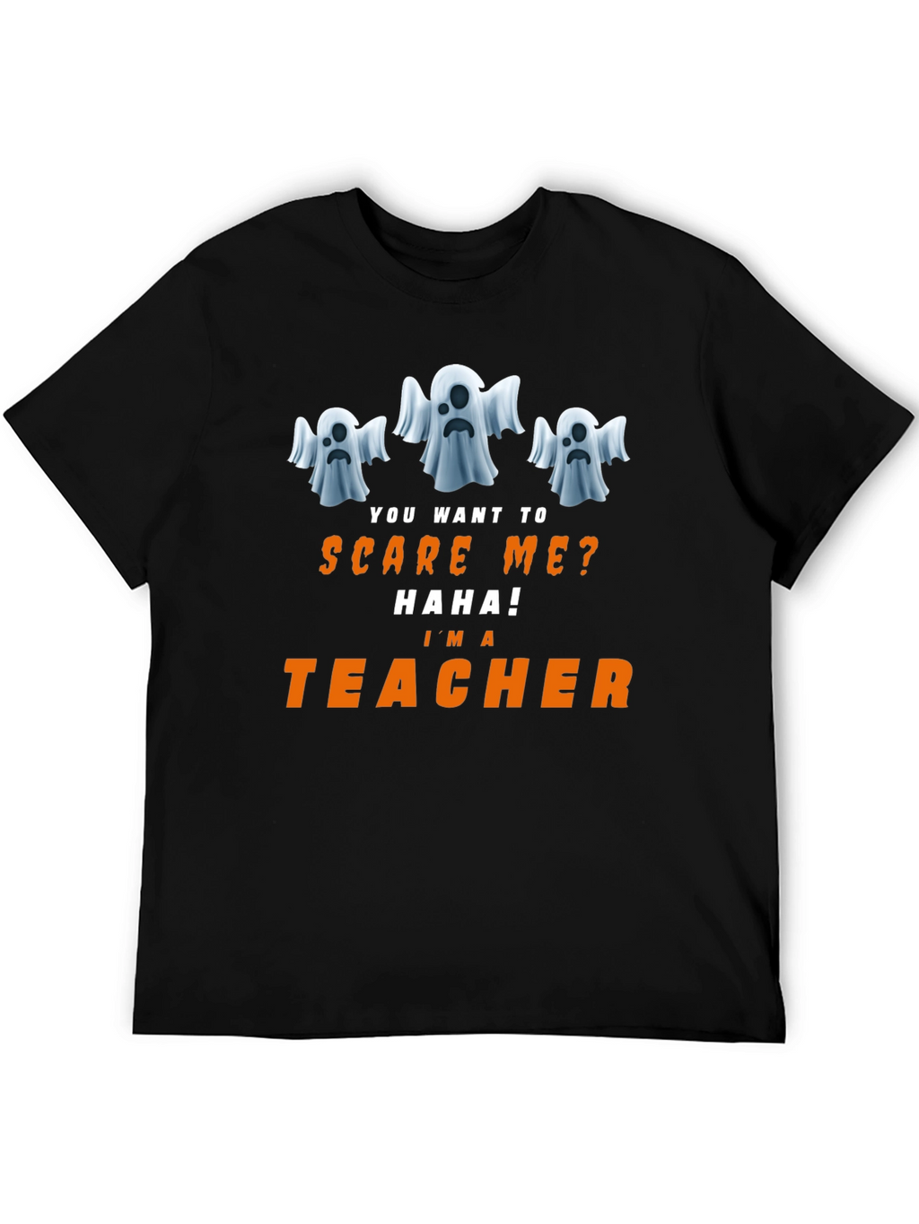 Funny Halloween Teacher T-Shirt - Ghost Design