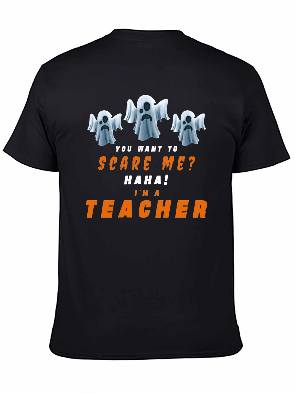 Funny Halloween Teacher T-Shirt - Ghost Design