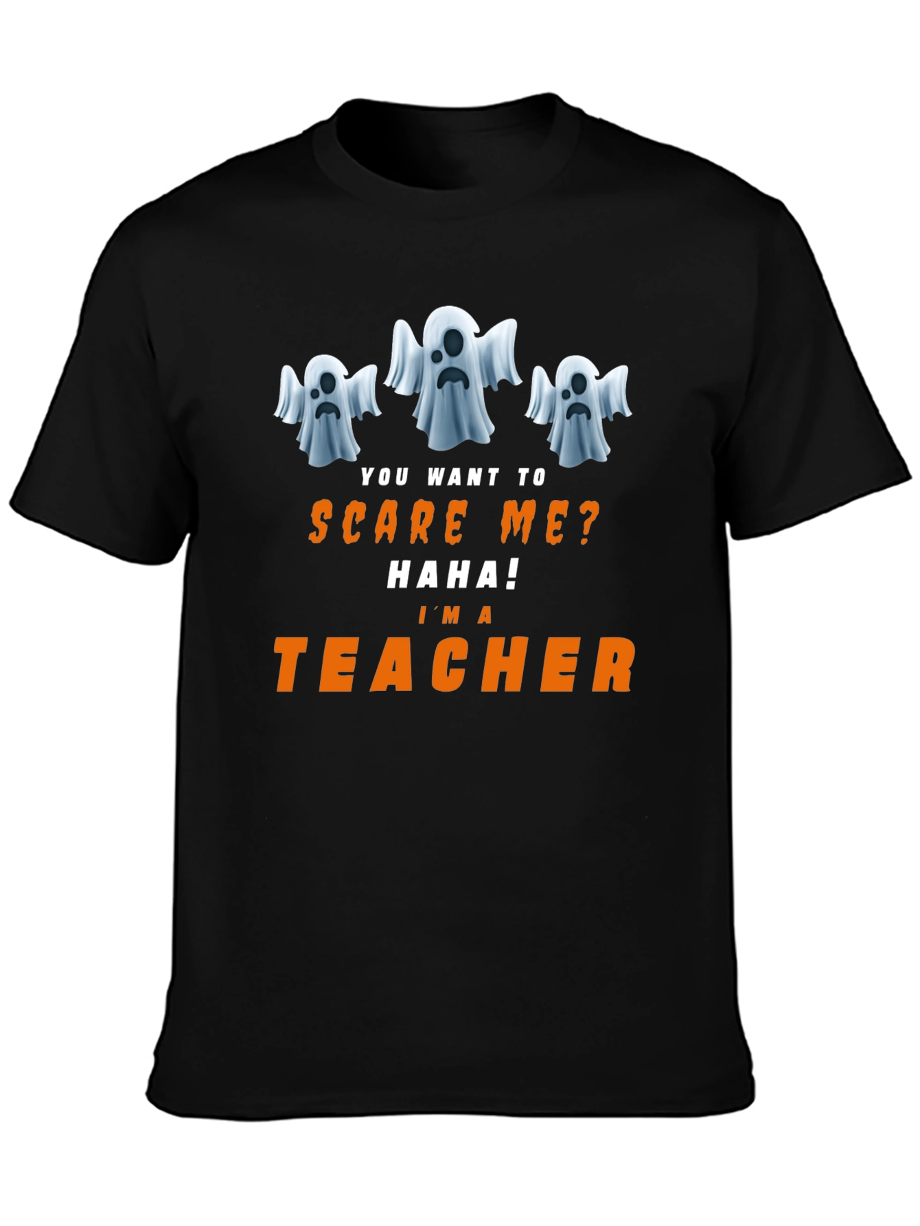Funny Halloween Teacher T-Shirt - Ghost Design