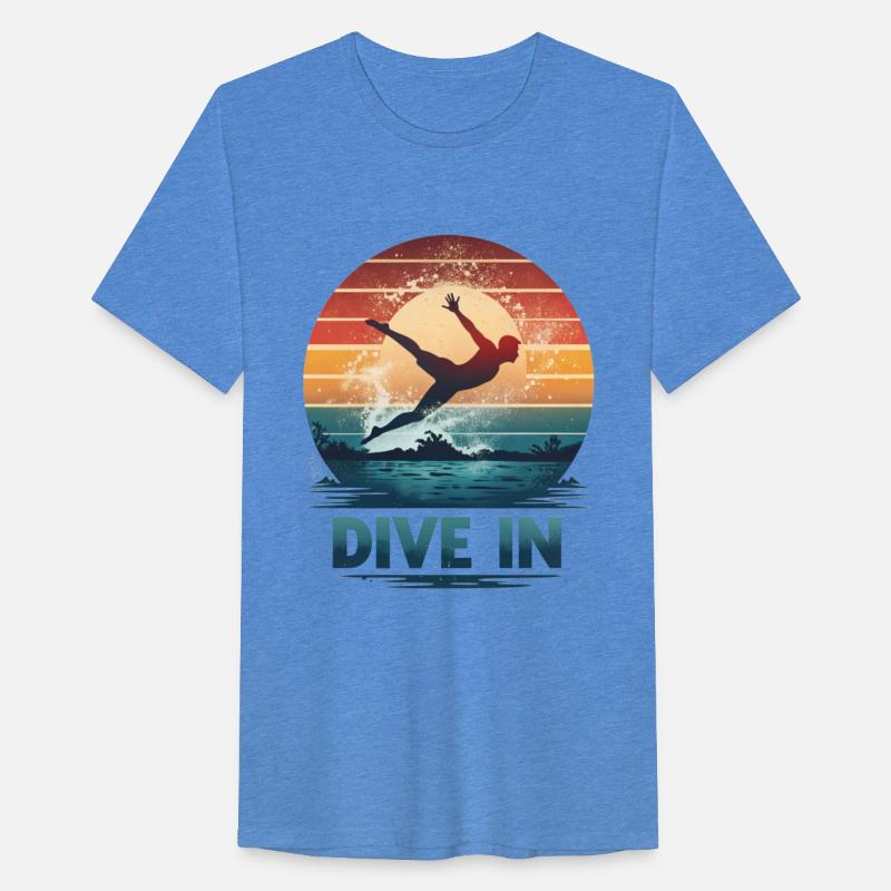 Swimmer Diving Into Water Sunset Streetwear